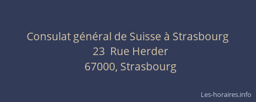 Consulat général de Suisse à Strasbourg