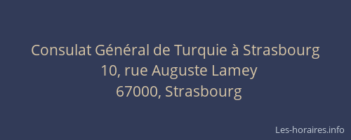 Consulat Général de Turquie à Strasbourg