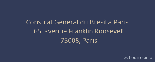 Consulat Général du Brésil à Paris