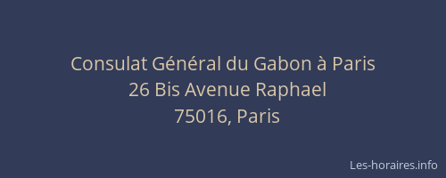 Consulat Général du Gabon à Paris
