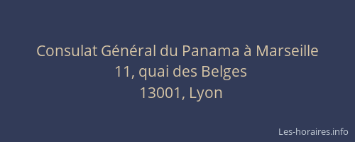 Consulat Général du Panama à Marseille
