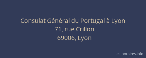 Consulat Général du Portugal à Lyon