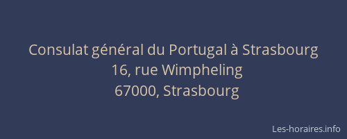 Consulat général du Portugal à Strasbourg