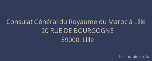 Consulat Général du Royaume du Maroc à Lille