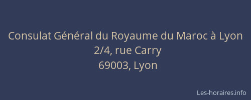Consulat Général du Royaume du Maroc à Lyon