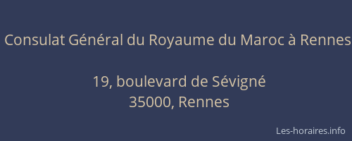 Consulat Général du Royaume du Maroc à Rennes