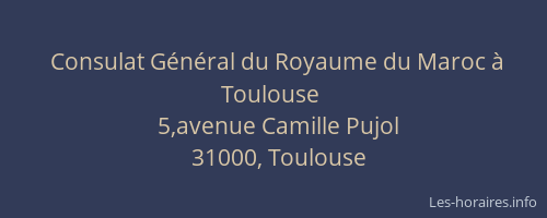 Consulat Général du Royaume du Maroc à Toulouse