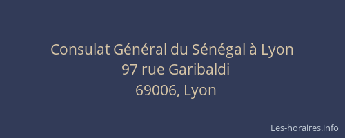 Consulat Général du Sénégal à Lyon