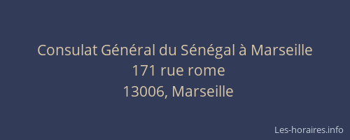Consulat Général du Sénégal à Marseille