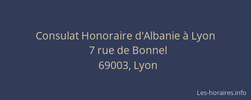 Consulat Honoraire d'Albanie à Lyon