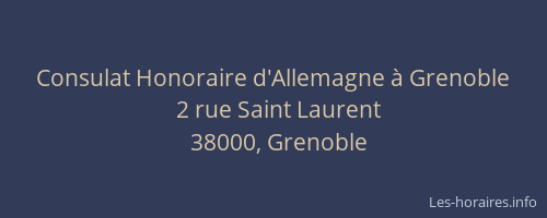 Consulat Honoraire d'Allemagne à Grenoble
