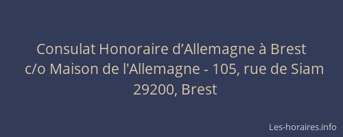 Consulat Honoraire d’Allemagne à Brest