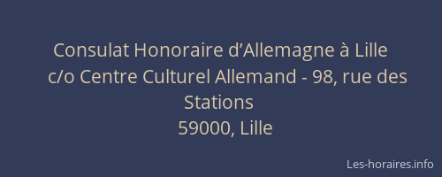 Consulat Honoraire d’Allemagne à Lille