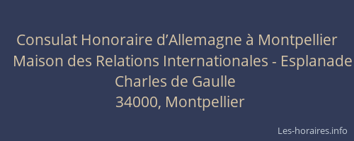 Consulat Honoraire d’Allemagne à Montpellier