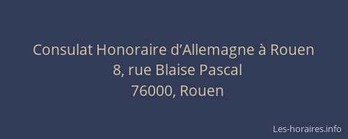 Consulat Honoraire d’Allemagne à Rouen