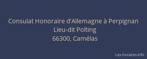 Consulat Honoraire d’Allemagne &agrave; Perpignan