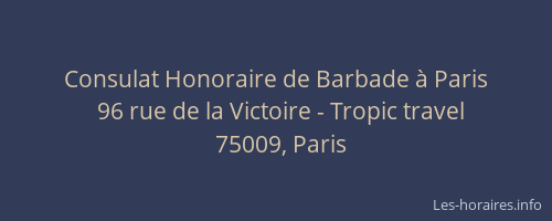 Consulat Honoraire de Barbade à Paris