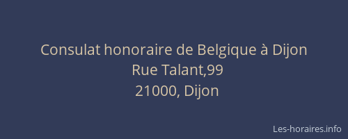 Consulat honoraire de Belgique à Dijon