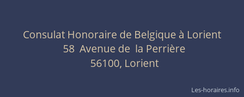 Consulat Honoraire de Belgique à Lorient