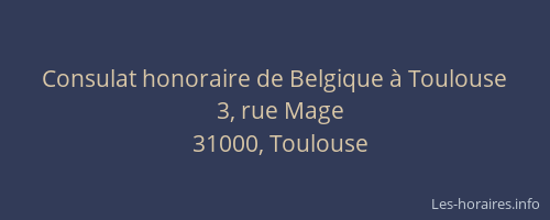 Consulat honoraire de Belgique à Toulouse