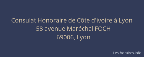 Consulat Honoraire de Côte d'ivoire à Lyon
