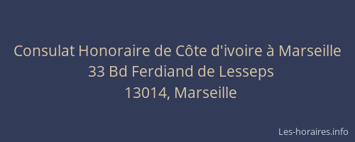 Consulat Honoraire de Côte d'ivoire à Marseille