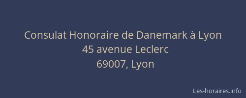 Consulat Honoraire de Danemark à Lyon