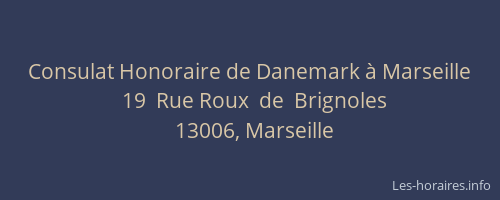 Consulat Honoraire de Danemark à Marseille