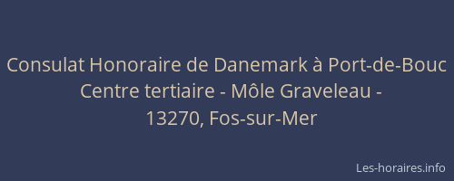 Consulat Honoraire de Danemark à Port-de-Bouc