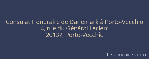 Consulat Honoraire de Danemark à Porto-Vecchio