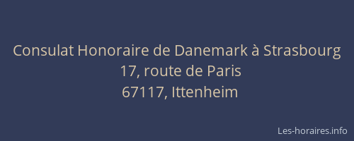 Consulat Honoraire de Danemark à Strasbourg