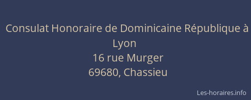 Consulat Honoraire de Dominicaine République à Lyon