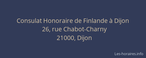 Consulat Honoraire de Finlande à Dijon