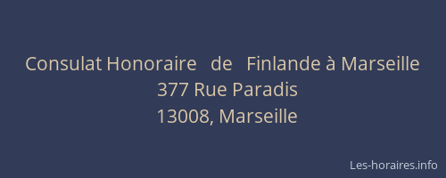 Consulat Honoraire   de   Finlande à Marseille