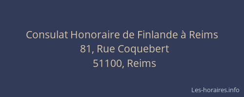 Consulat Honoraire de Finlande à Reims