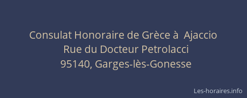 Consulat Honoraire de Grèce à  Ajaccio