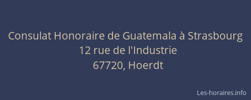Consulat Honoraire de Guatemala à Strasbourg