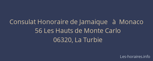 Consulat Honoraire de Jamaique   à  Monaco