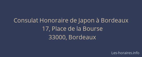 Consulat Honoraire de Japon à Bordeaux
