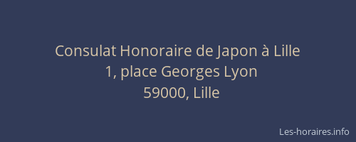 Consulat Honoraire de Japon à Lille