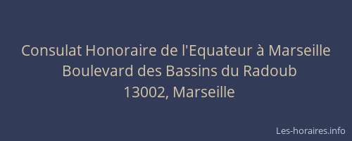 Consulat Honoraire de l'Equateur à Marseille