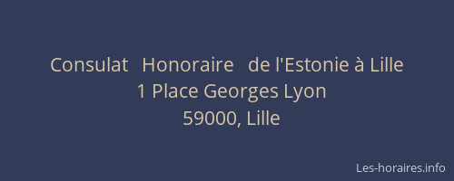 Consulat   Honoraire   de l'Estonie à Lille