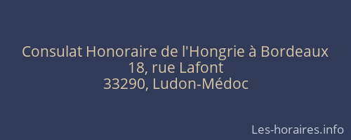 Consulat Honoraire de l'Hongrie à Bordeaux