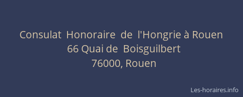 Consulat  Honoraire  de  l'Hongrie à Rouen