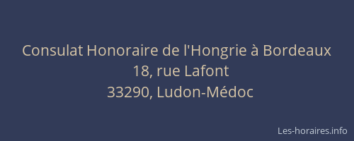 Consulat Honoraire de l'Hongrie à Bordeaux