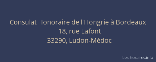 Consulat Honoraire de l'Hongrie &agrave; Bordeaux