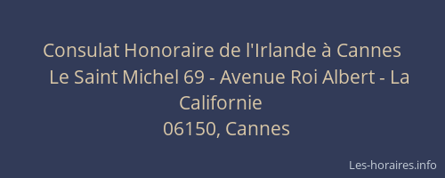 Consulat Honoraire de l'Irlande à Cannes