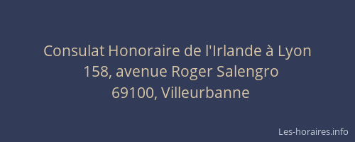 Consulat Honoraire de l'Irlande à Lyon