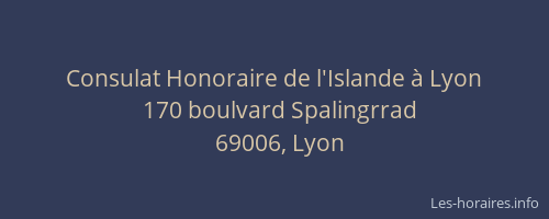Consulat Honoraire de l'Islande à Lyon