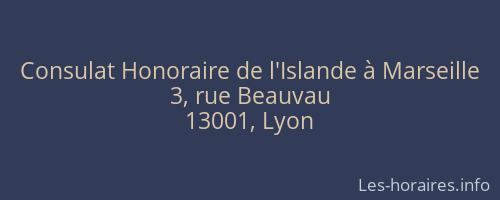Consulat Honoraire de l'Islande à Marseille